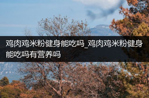 鸡肉鸡米粉健身能吃吗_鸡肉鸡米粉健身能吃吗有营养吗